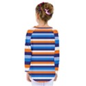 Ocean Blue Stripes Kids  Long Sleeve Tee View2