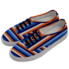 Ocean Blue Stripes Men s Classic Low Top Sneakers by tmsartbazaar