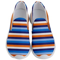 Ocean Blue Stripes Men s Lightweight Slip Ons by tmsartbazaar