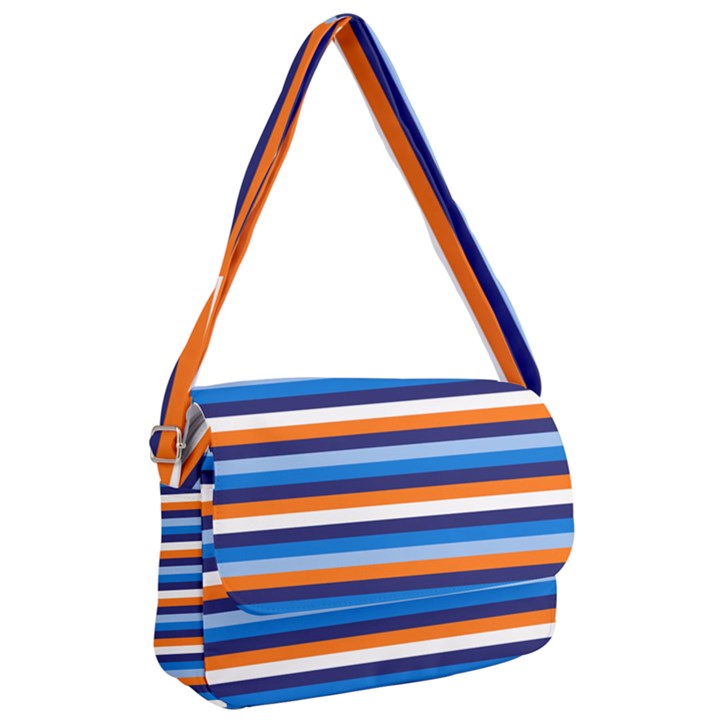 Ocean Blue Stripes Courier Bag