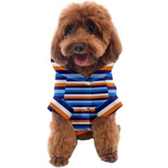 Ocean Blue Stripes Dog Coat