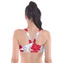 Floral pattern  Plunge Bikini Top View2