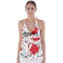 Floral pattern  Babydoll Tankini Top View1