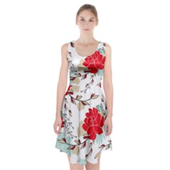 Floral Pattern  Racerback Midi Dress by Sobalvarro