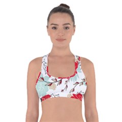 Floral Pattern  Cross Back Sports Bra by Sobalvarro