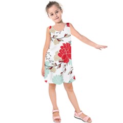 Floral Pattern  Kids  Sleeveless Dress by Sobalvarro