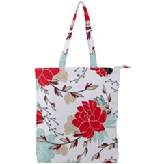 Floral Pattern  Double Zip Up Tote Bag by Sobalvarro