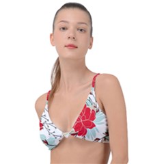 Floral Pattern  Knot Up Bikini Top by Sobalvarro