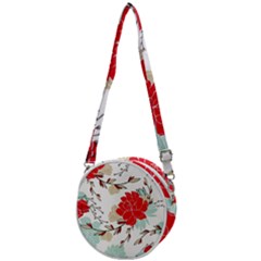 Floral Pattern  Crossbody Circle Bag