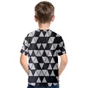 Black and White Triangles Pattern Kids  Cotton Tee View2