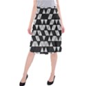 Black and White Triangles Pattern Midi Beach Skirt View1