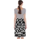 Black and White Triangles Pattern Midi Beach Skirt View2