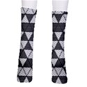 Black and White Triangles Pattern Men s Crew Socks View2