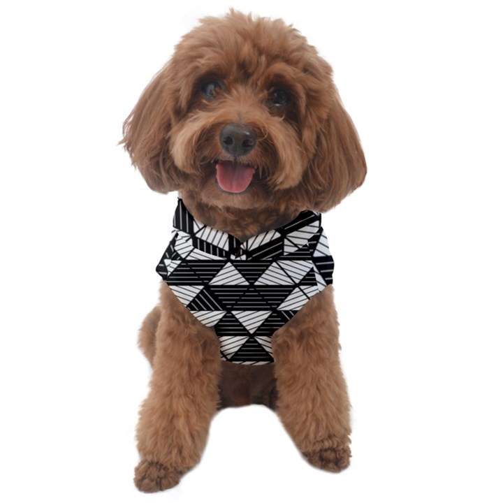 Black and White Triangles Pattern Dog Sweater