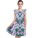 Paradise Flowers In Paradise Colors Tie Up Tunic Dress View1