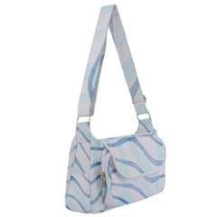 Faded Denim Blue Abstract Stripes On White Multipack Bag by SpinnyChairDesigns