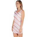 Pink Abstract Stripes on White Bodycon Dress View2