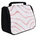 Pink Abstract Stripes on White Full Print Travel Pouch (Big) View2