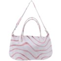 Pink Abstract Stripes on White Removal Strap Handbag View1