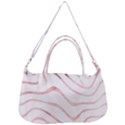 Pink Abstract Stripes on White Removal Strap Handbag View2