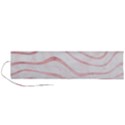 Pink Abstract Stripes on White Roll Up Canvas Pencil Holder (L) View1