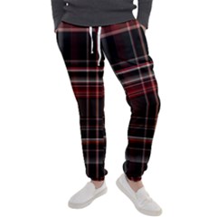 Red Black White Plaid Stripes Men s Jogger Sweatpants