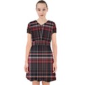 Red Black White Plaid Stripes Adorable in Chiffon Dress View1