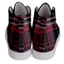 Red Black White Plaid Stripes Men s Hi-Top Skate Sneakers View4