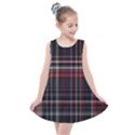 Red Black White Plaid Stripes Kids  Summer Dress View1