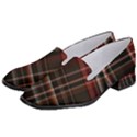 Red Black White Plaid Stripes Women s Classic Loafer Heels View2