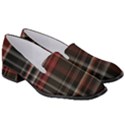 Red Black White Plaid Stripes Women s Classic Loafer Heels View3