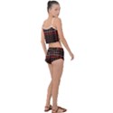 Red Black White Plaid Stripes Summer Cropped Co-Ord Set View2