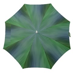 Green Blue Gradient Batik Straight Umbrellas by SpinnyChairDesigns