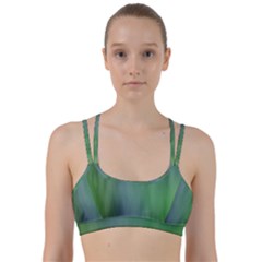 Green Blue Gradient Batik Line Them Up Sports Bra by SpinnyChairDesigns