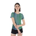 Green Blue Gradient Batik Back Cut Out Sport Tee View2