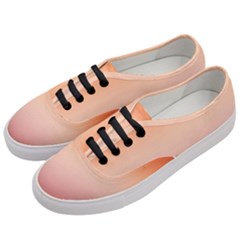 Vermilion Coral Sunset Gradient Ombre Women s Classic Low Top Sneakers by SpinnyChairDesigns