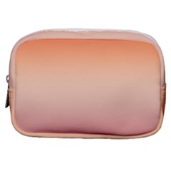 Vermilion Coral Sunset Gradient Ombre Make Up Pouch (small) by SpinnyChairDesigns