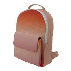 Vermilion Coral Sunset Gradient Ombre Flap Pocket Backpack (large) by SpinnyChairDesigns