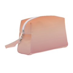 Vermilion Coral Sunset Gradient Ombre Wristlet Pouch Bag (medium) by SpinnyChairDesigns