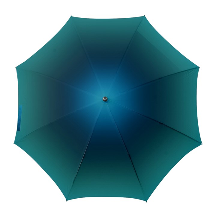 Blue Teal Green Gradient Ombre Colors Golf Umbrellas