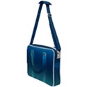 Blue Teal Green Gradient Ombre Colors Cross Body Office Bag View1