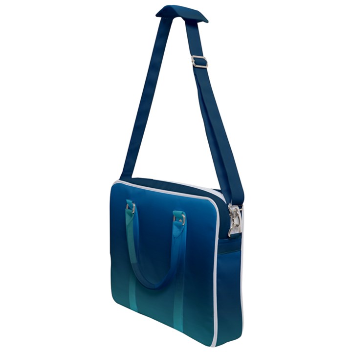 Blue Teal Green Gradient Ombre Colors Cross Body Office Bag