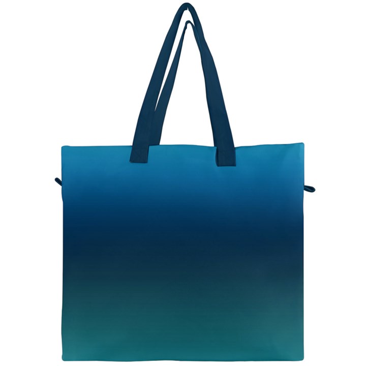 Blue Teal Green Gradient Ombre Colors Canvas Travel Bag