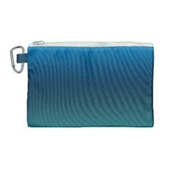 Blue Teal Green Gradient Ombre Colors Canvas Cosmetic Bag (large) by SpinnyChairDesigns