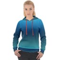 Blue Teal Green Gradient Ombre Colors Women s Overhead Hoodie View1