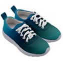 Blue Teal Green Gradient Ombre Colors Kids Athletic Shoes View3