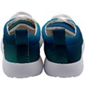 Blue Teal Green Gradient Ombre Colors Kids Athletic Shoes View4