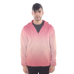 Pink Blush Gradient Ombre Colors Men s Hooded Windbreaker by SpinnyChairDesigns