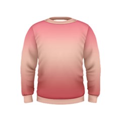 Pink Blush Gradient Ombre Colors Kids  Sweatshirt