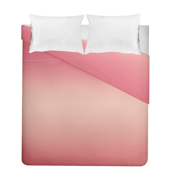 Pink Blush Gradient Ombre Colors Duvet Cover Double Side (Full/ Double Size)